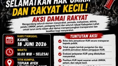 GEMPUR Desak BRI Lahat Buka Data Penyaluran KUR, Jangan Sampai Hak UMKM Tercederai